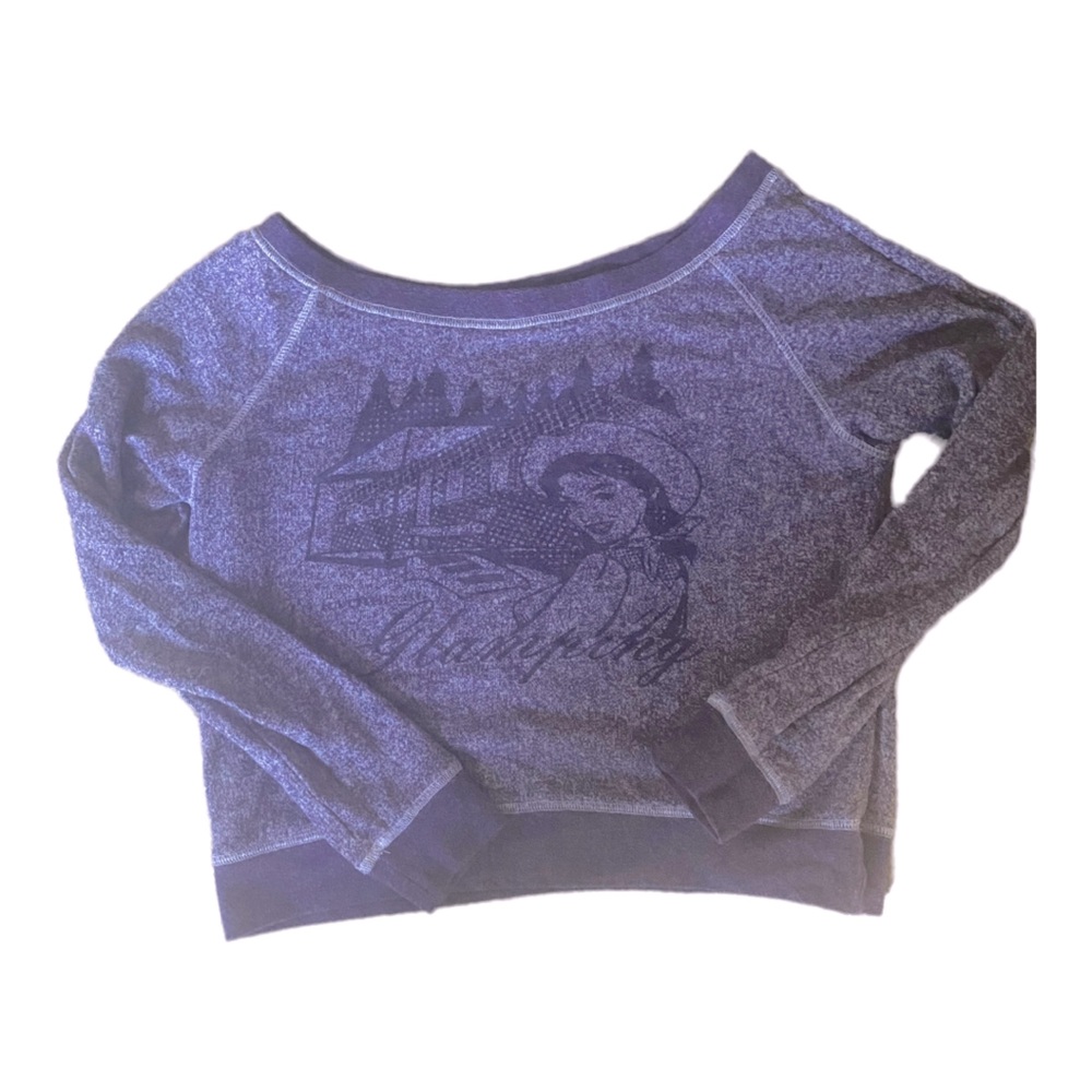 Purple sweatshirt “I’d rather be glamping”